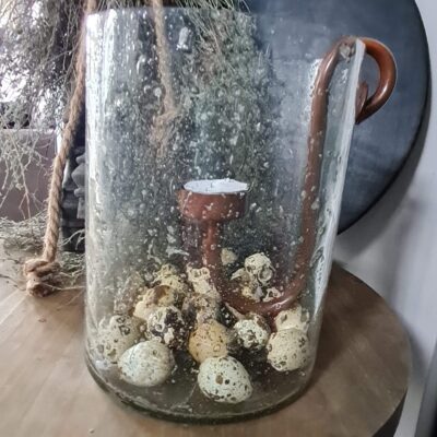 Glashaak voor waxine bruin 16cm