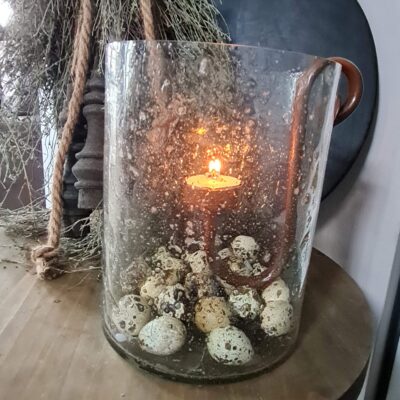 Glashaak voor waxine bruin 16cm