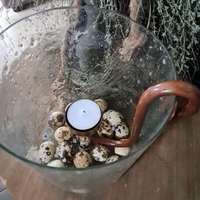 Glashaak voor waxine bruin 16cm