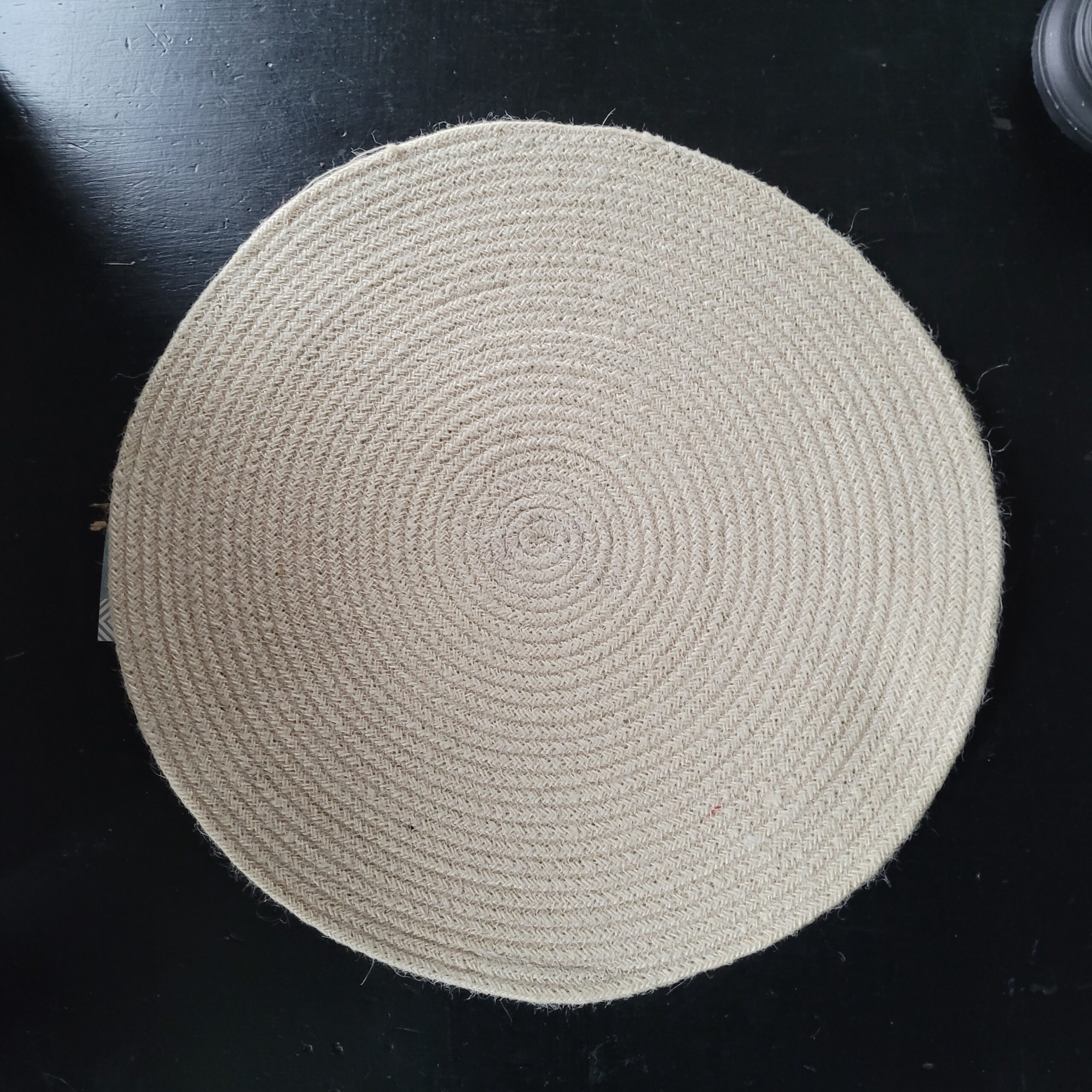 Placemat jute offwhite rond