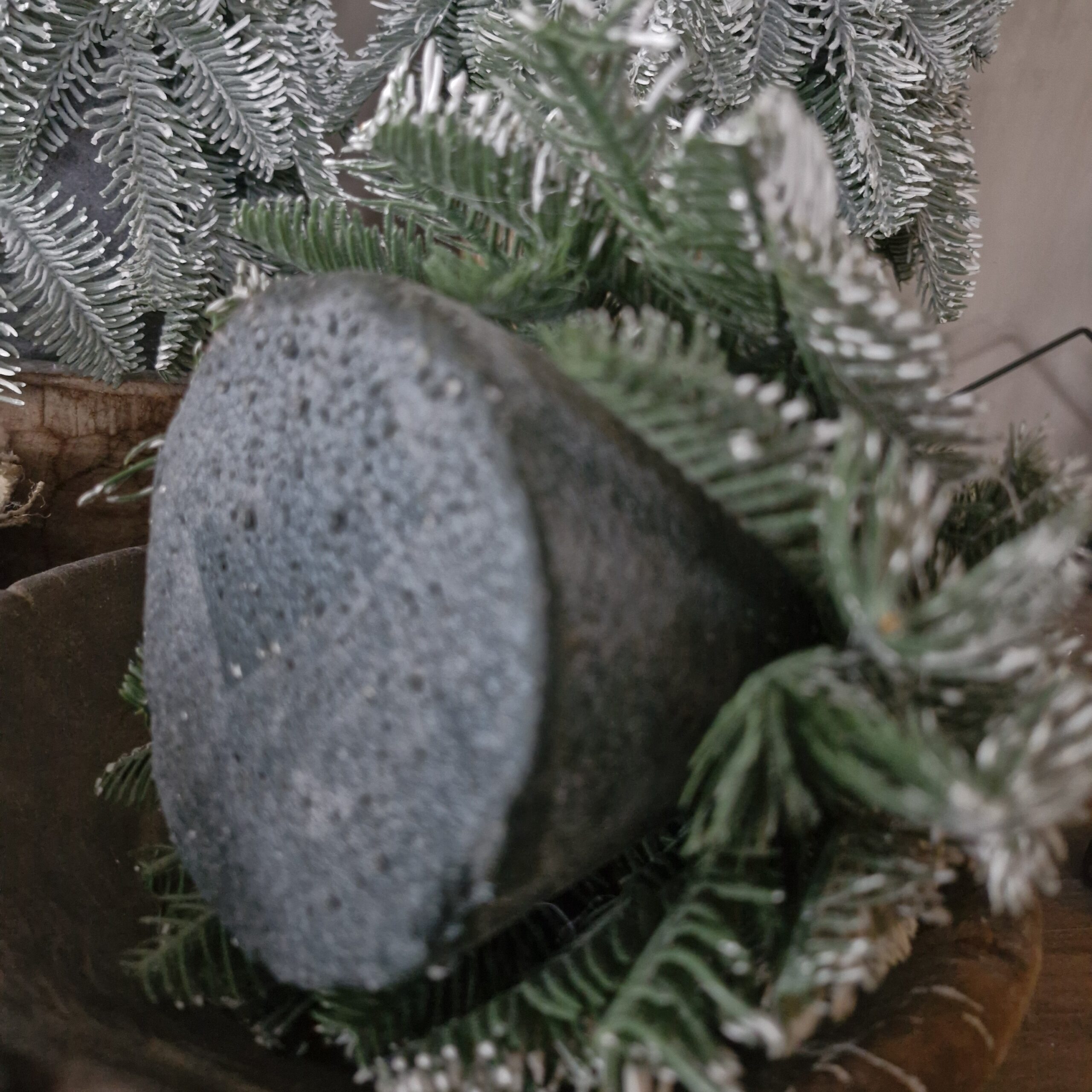 Nobilis Kunst Kerstboompje sneeuw 30cm (rechts op de foto)