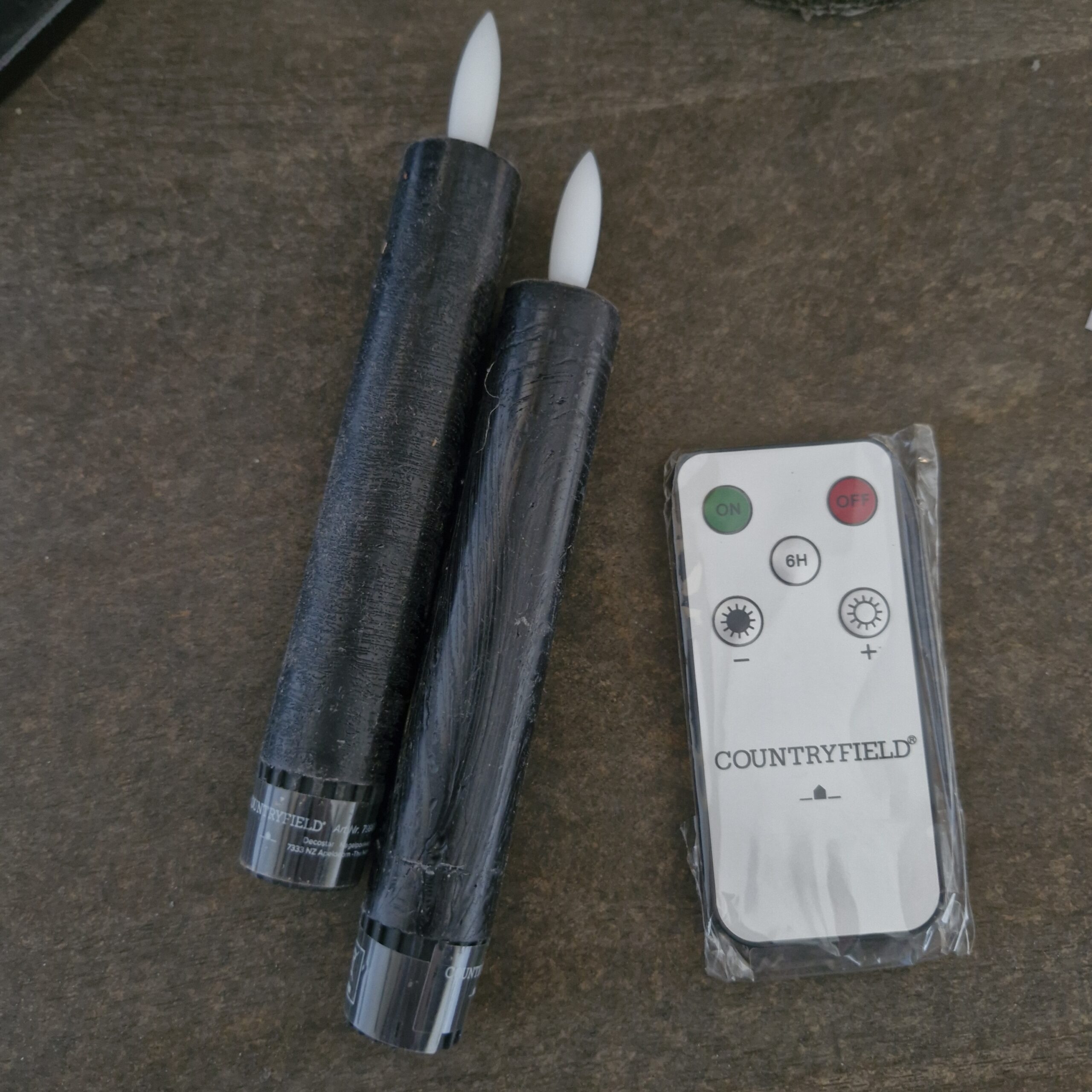 Countryfield Ledkaars kort zwart 2st met afstandsbediening