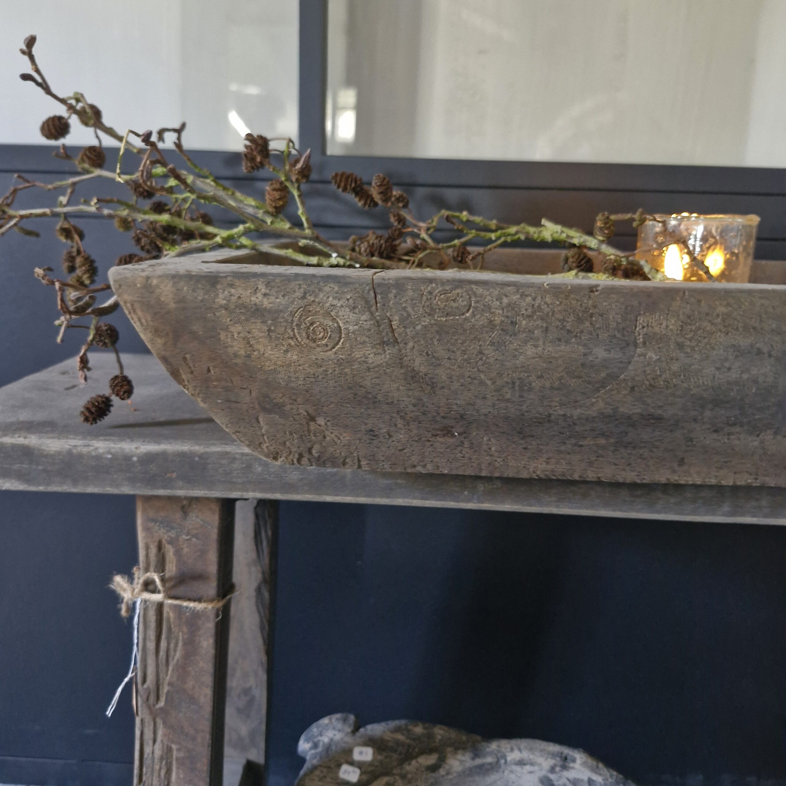 Houten Trog Bak oud teakhout