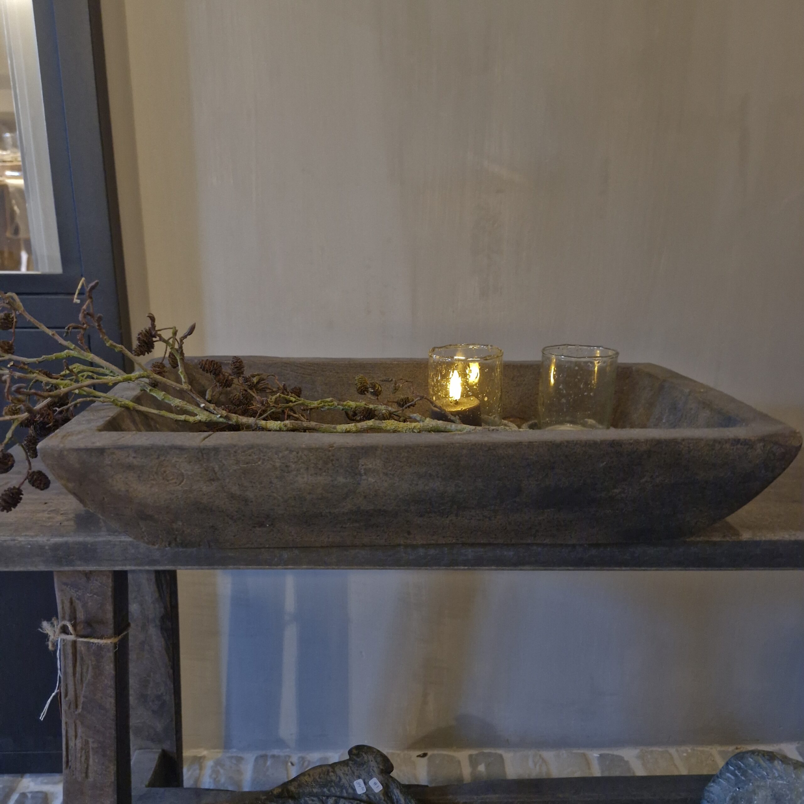 Houten Trog Bak oud teakhout